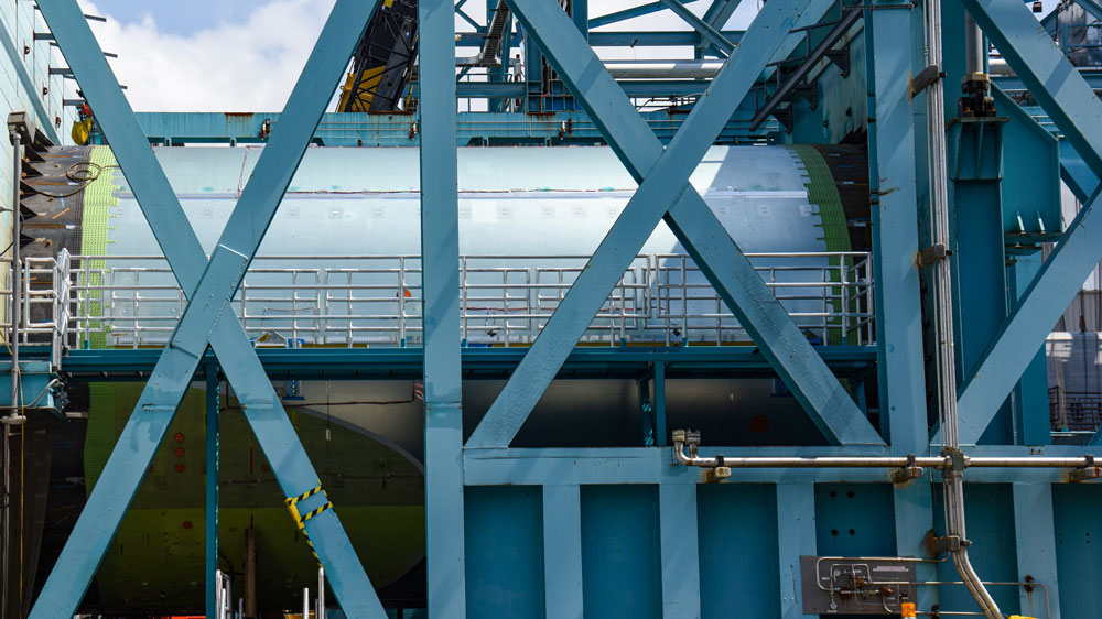 In 2013, Boeing performed fatigue testing on an aft fuselage produced by FAUB to 120,000 cycles, three times the design service life, with no findings related to the determinant assembly process.