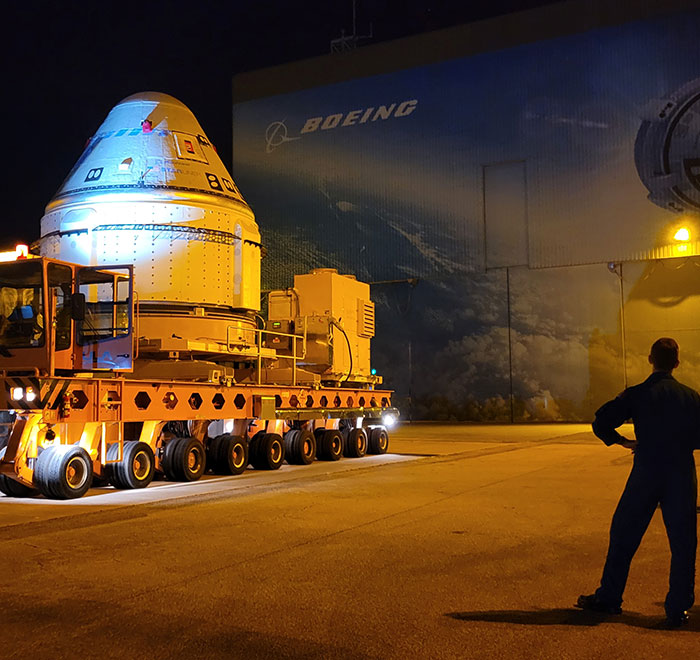 CFT Rollout Starliner C3PF Angle