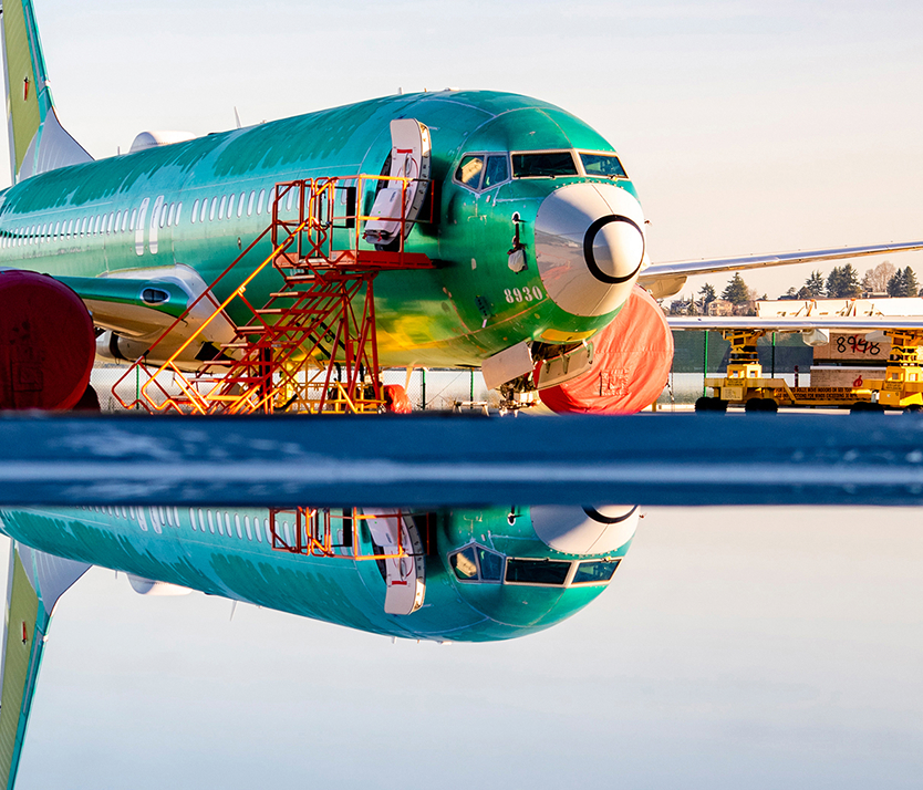 Exterior view of airplane