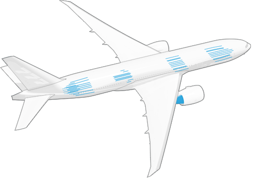 Titanium parts of 777 plane