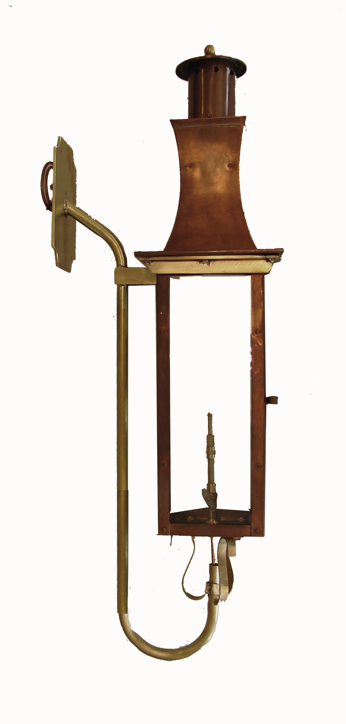 English Regency Lantern on Premium Naval Brass Gooseneck