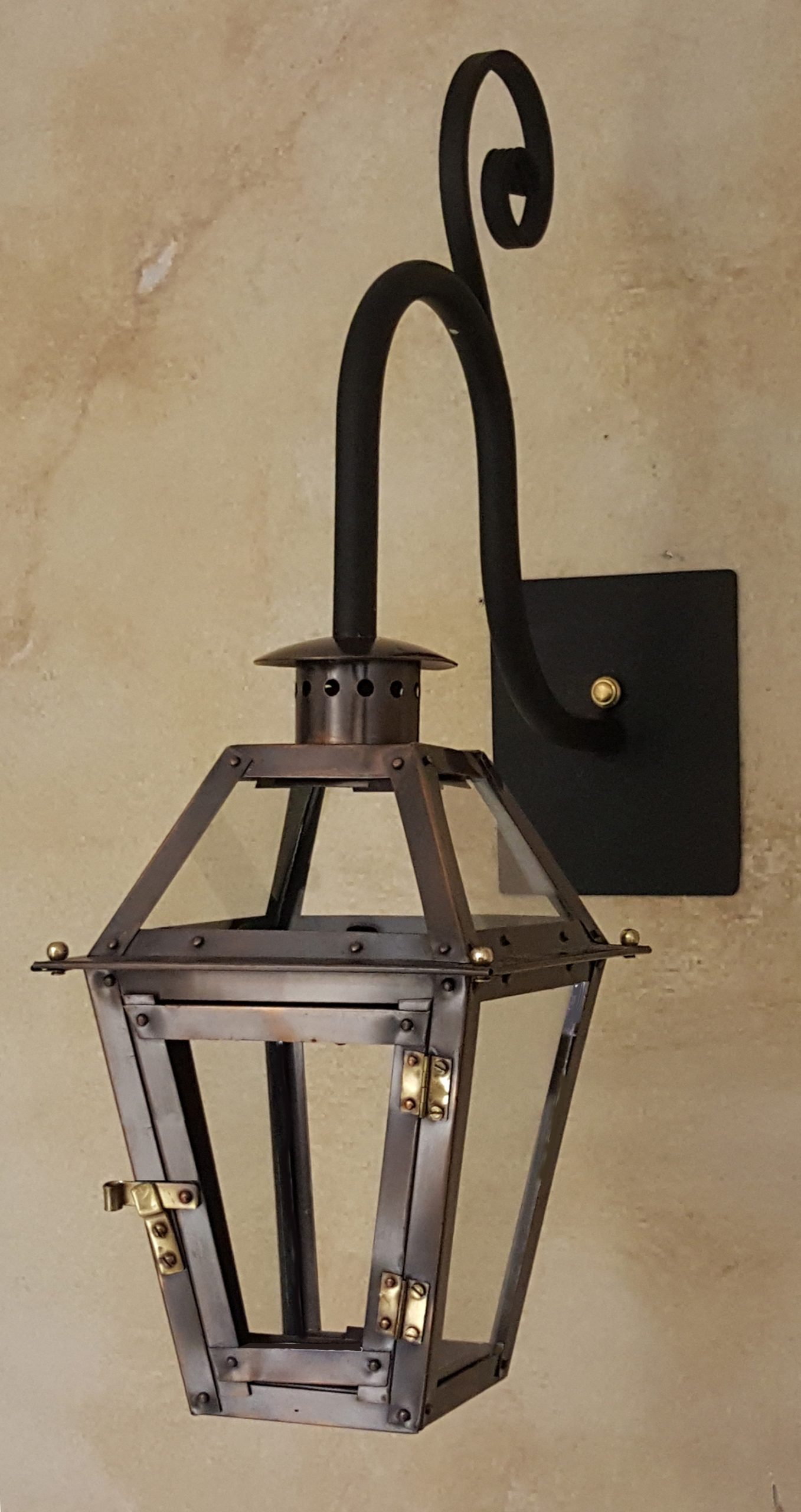 12" French Quarter Lantern with Candelabra Socket & Bracket (bulb not included)